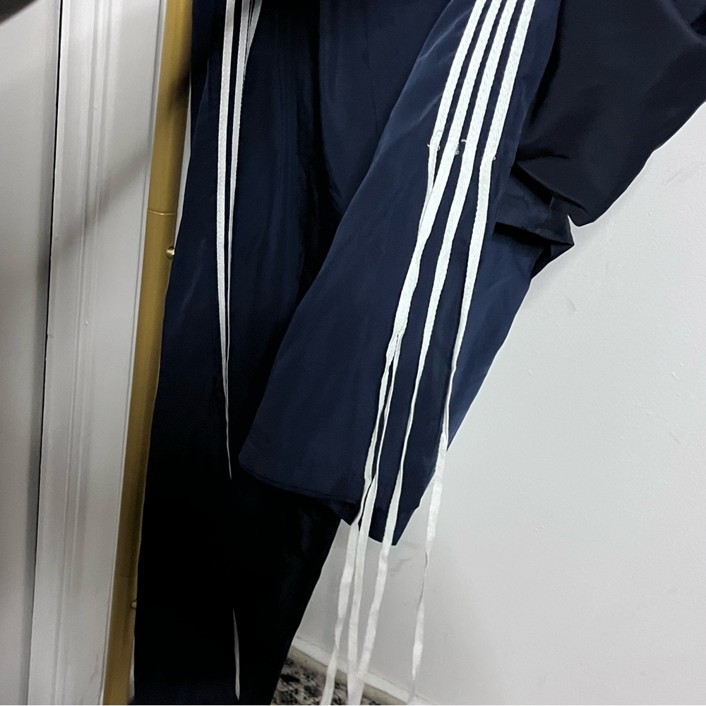 Edikted Navy Track Pants with White Stripes - Picture 7 of 9
